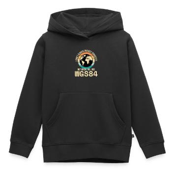 SIG Cartographie Analyse de données géospatiales Cartographie - Sweat Premium à capuche enfant bio - noir - Devant - AI Model Kid Male (0cm)