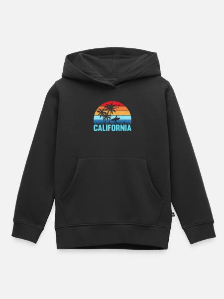 California - Kinder Premium Organic Hoodie - Schwarz