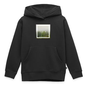 Nature is my inspiration. Die Natur ist meine - Kinder Premium Organic Hoodie - Schwarz - Vorne - AI Model Kid Male (0cm)
