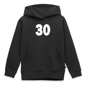 30- - Kids Premium Organic Hoodie - black - Front - AI Model Kid Male (0cm)