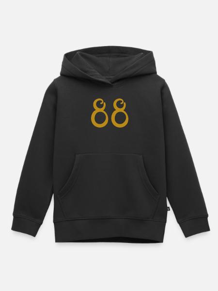 88 - Kinder Premium Organic Hoodie - Schwarz