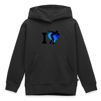 Patins à roulettes Patin à roulettes Patin à roulettes hommes Patin à roulettes femmes - Sweat Premium à capuche enfant bio - noir - Devant - AI Model Kid Male (0cm)