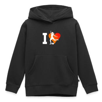 Fussballer Fussballspielen Fussballspieler - Kinder Premium Organic Hoodie - Schwarz - Vorne - AI Model Kid Male (0cm)