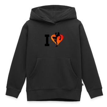 Kickboxing Kickboxer Kickboxing Boxing - Kids Premium Organic Hoodie - black - Front - AI Model Kid Male (0cm)