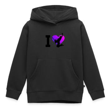 akustische gitarre Gitarre Guitar Damen - Kinder Premium Organic Hoodie - Schwarz - Vorne - AI Model Kid Male (0cm)