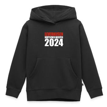 Leverkusen - Deutscher Meister 2024 - Kinder Premium Organic Hoodie - Schwarz - Vorne - AI Model Kid Male (0cm)