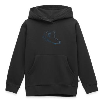 Zweierbob Damen Bob Bobsport Bob fahren Herren - Kinder Premium Organic Hoodie - Schwarz - Vorne - AI Model Kid Male (0cm)