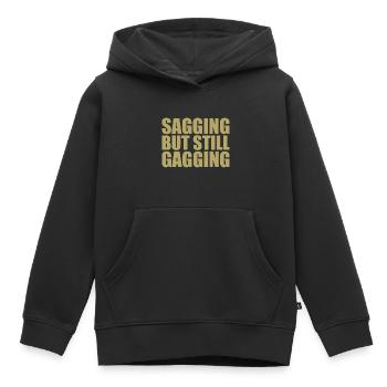 Durchhängend, aber immer noch würgen - Kinder Premium Organic Hoodie - Schwarz - Vorne - AI Model Kid Male (0cm)