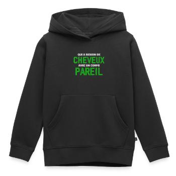 Für Glatze Lustige Glatze - Kinder Premium Organic Hoodie - Schwarz - Vorne - AI Model Kid Male (0cm)