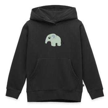 Kawaii Chibi Kawaii Éléphant Kawaii Enfants Manga - Sweat Premium à capuche enfant bio - noir - Devant - AI Model Kid Male (0cm)