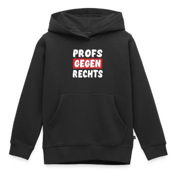 Profs Gegen Rechts - Rechts Nein Danke - Kinder Premium Organic Hoodie - Schwarz - Vorne - AI Model Kid Male (0cm)