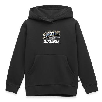 Superheld, clever getarnt als Elektriker - Kinder Premium Organic Hoodie - Schwarz - Vorne - AI Model Kid Male (0cm)