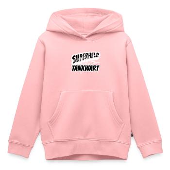 Superheld, clever getarnt als Tankwart - Kinder Premium Organic Hoodie - Rosa - Vorne - AI Model Kid Female (0cm)