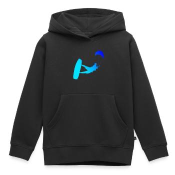 Kitesurf kitesurf kitesurf hommes kitesurfers - Sweat Premium à capuche enfant bio - noir - Devant - AI Model Kid Male (0cm)