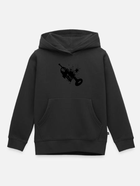 Trompettiste Trompettiste Trompettiste - Sweat Premium à capuche enfant bio - noir