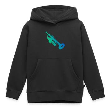 Trompettistes Trompettistes Trompettistes - Sweat Premium à capuche enfant bio - noir - Devant - AI Model Kid Male (0cm)