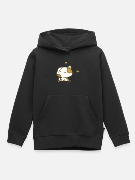 Chien mignon - Sweat Premium à capuche enfant bio - noir