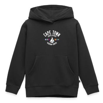 Cape Town yachting center - Sweat Premium à capuche enfant bio - noir - Devant - AI Model Kid Male (0cm)