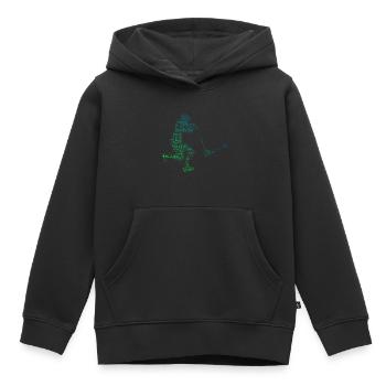 Scooter Stunt Tretroller Scooter Stunt Scooter - Sweat Premium à capuche enfant bio - noir - Devant - AI Model Kid Male (0cm)