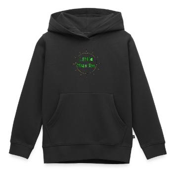 fier petit garçon musulman Akhi - Sweat Premium à capuche enfant bio - noir - Devant - AI Model Kid Male (0cm)