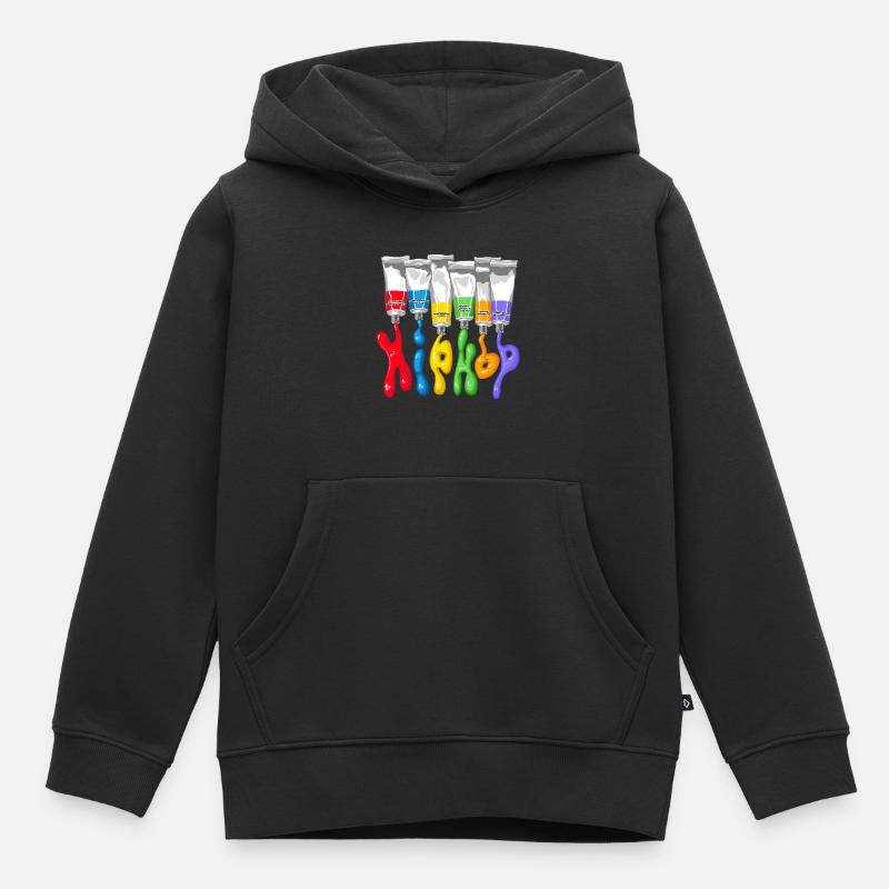 Hip Hop tubes - Sweat Premium à capuche enfant bio - noir