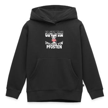 Vache Vaches - Sweat Premium à capuche enfant bio - noir - Devant - AI Model Kid Male (0cm)