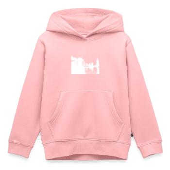 Ville Halle Saale blanc - Sweat Premium à capuche enfant bio - rose - Devant - AI Model Kid Female (0cm)