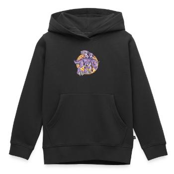 Drache Drachen Feuer Dragon Feuerball Geschenkidee - Kinder Premium Organic Hoodie - Schwarz - Vorne - AI Model Kid Male (0cm)