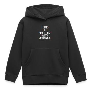 Amis Amis Amis Cadeau idée friends - Sweat Premium à capuche enfant bio - noir - Devant - AI Model Kid Male (0cm)