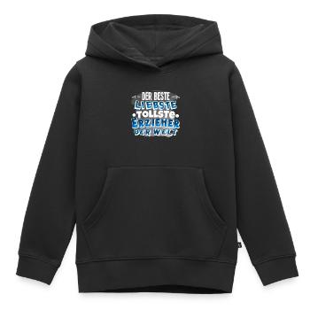 educator - Kids Premium Organic Hoodie - black - Front - AI Model Kid Male (0cm)