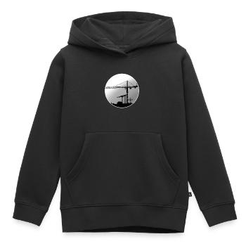Kranführer Kran - Kinder Premium Organic Hoodie - Schwarz - Vorne - AI Model Kid Male (0cm)