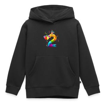2ND BIRTHDAY - BIRTHDAY CHILD - 2 YEARS OLD - Kids Premium Organic Hoodie - black - Front - AI Model Kid Male (0cm)