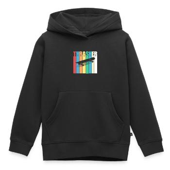 Trasher, Skateboarding, Skateboard, Skater - Kinder Premium Organic Hoodie - Schwarz - Vorne - AI Model Kid Male (0cm)
