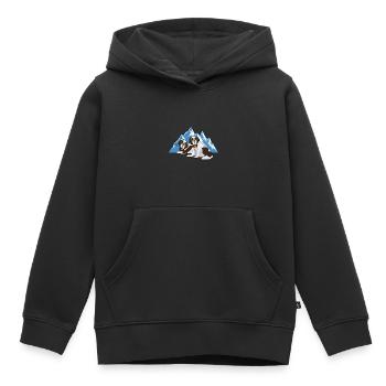 Sauvetage en montagne St. Bernard Chien de sauvetage - Sweat Premium à capuche enfant bio - noir - Devant - AI Model Kid Male (0cm)
