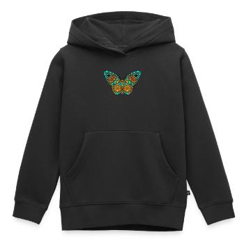 Schmetterling Butterfly Mandala Tatoo Tribal - Kinder Premium Organic Hoodie - Schwarz - Vorne - AI Model Kid Male (0cm)