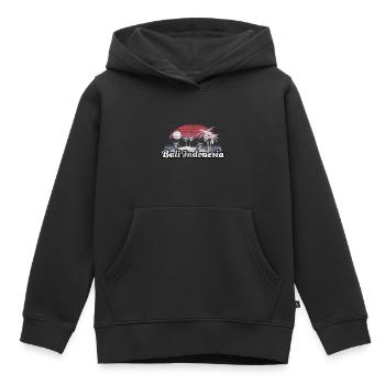 Idée cadeau mer Bali Indonésie - Sweat Premium à capuche enfant bio - noir - Devant - AI Model Kid Male (0cm)