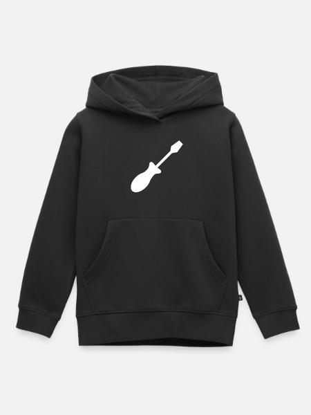 Schraubendreher Handwerk Werkzeug Handwerker - Kinder Premium Organic Hoodie - Schwarz