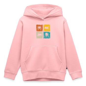 Tarantula retro Quadrate Spinne Liebhaber Tarantula - Kinder Premium Organic Hoodie - Rosa - Vorne - AI Model Kid Female (0cm)