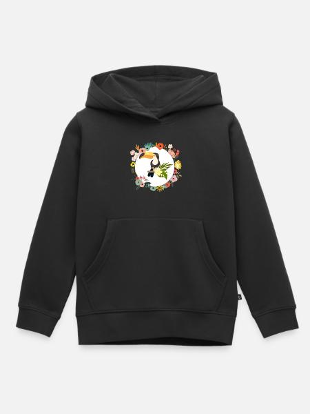 Tukan - Kinder Premium Organic Hoodie - Schwarz