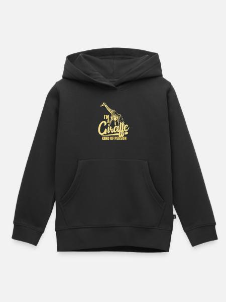 Giraffe Tierschutz - Kinder Premium Organic Hoodie - Schwarz