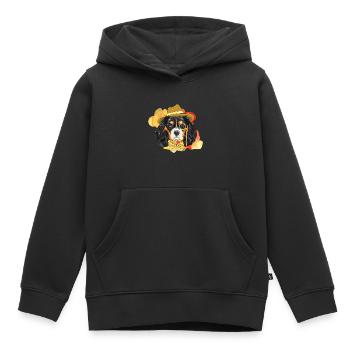 Originelles Design-Hund - Kinder Premium Organic Hoodie - Schwarz - Vorne - AI Model Kid Male (0cm)
