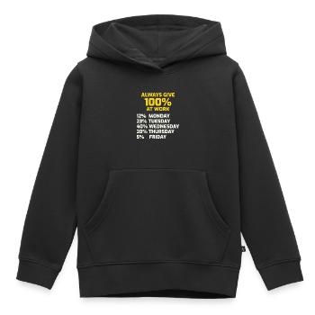 Funny Work Office Workplace Sarcastic Sayings - Kids Premium Organic Hoodie - black - Front - AI Model Kid Male (0cm)