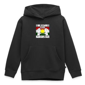 Kurdistan Kurde Menschenrechte Geschenk - Kinder Premium Organic Hoodie - Schwarz - Vorne - AI Model Kid Male (0cm)