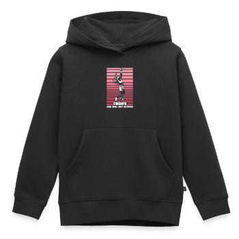 Tennis Frau Sportlerin - Kinder Premium Organic Hoodie - Schwarz - Vorne - AI Model Kid Male (0cm)