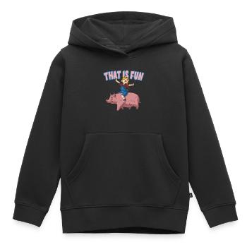 C’EST AMUSANT pour les enfants de la campagne - Sweat Premium à capuche enfant bio - noir - Devant - AI Model Kid Male (0cm)