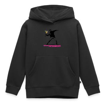 Street Art Graffiti - Smash Patriarchy - Kinder Premium Organic Hoodie - Schwarz - Vorne - AI Model Kid Male (0cm)