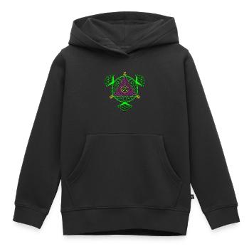 Mandala - Kinder Premium Organic Hoodie - Schwarz - Vorne - AI Model Kid Male (0cm)