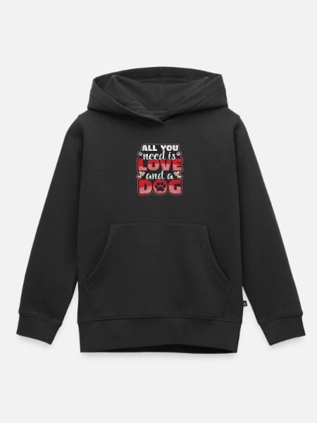 Haustier Hundeerziehung - Kinder Premium Organic Hoodie - Schwarz