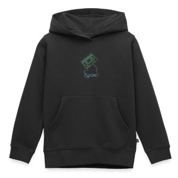 Eighties Cassette Tape 80s Retro - Kids Premium Organic Hoodie - black - Front - AI Model Kid Male (0cm)