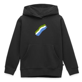 Sierra Leone - Kinder Premium Organic Hoodie - Schwarz - Vorne - AI Model Kid Male (0cm)